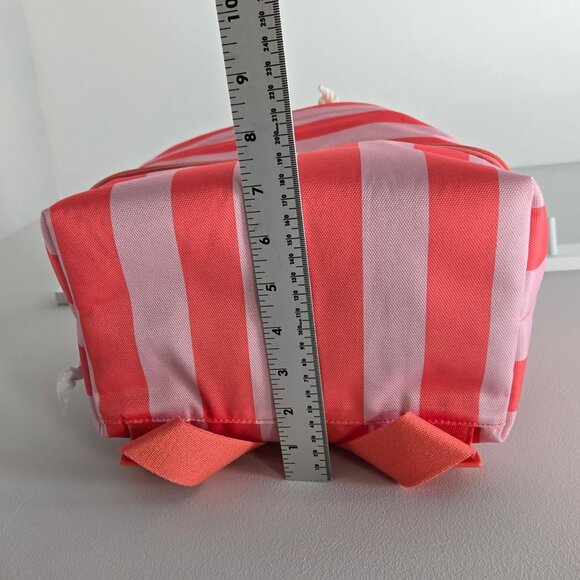 Victoria’s Secret Pink and Red Stripe Drawstring Cooler Backpack New With Tags - Picture 9 of 17